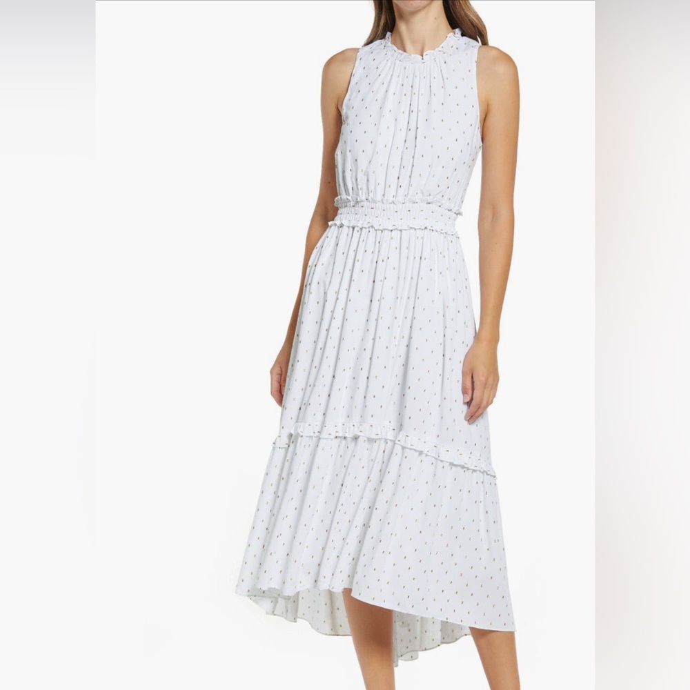 Lily Pulitzer White with gold accents Sleeveless Dress